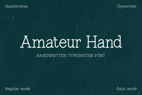 Amateur Hand: A Versatile Typeface for Editorial Design