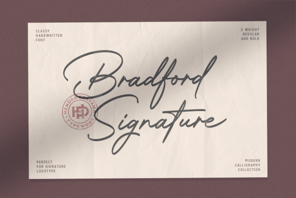 Bradford Signature: An Elegant Script Font for Editorial Design