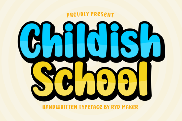 Childish School Font: A Playful Typeface for Crafters