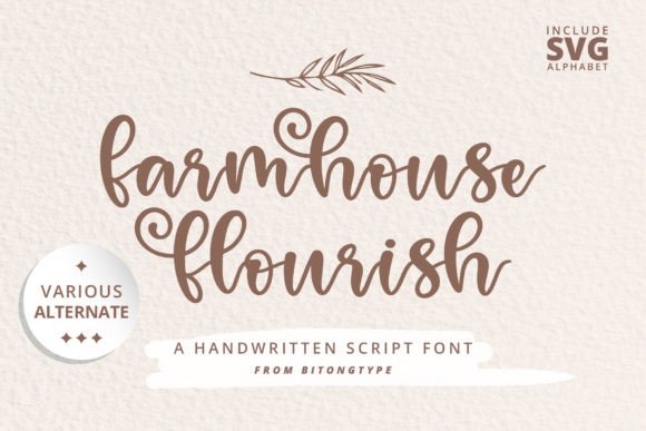Farmhouse Flourish: A Handwritten Font for Editorial Design