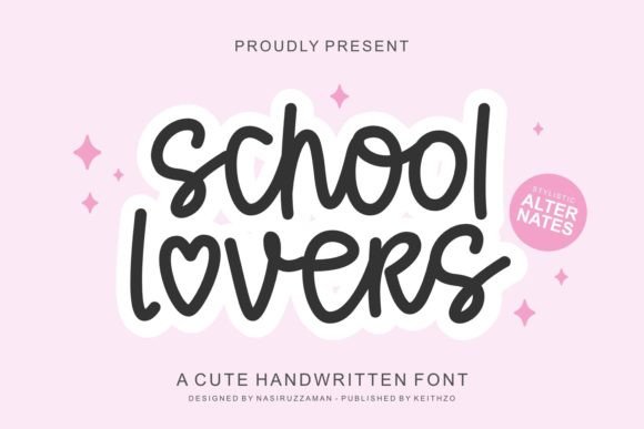 School Lovers Font: A Handwritten Typeface for Editorial Charm
